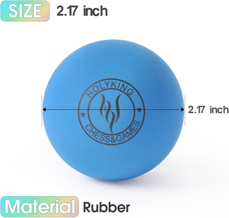 HOLYKING High Bounce Rubber Racquetballs Bouncy Tennis Balls 3 Packs - Image 2